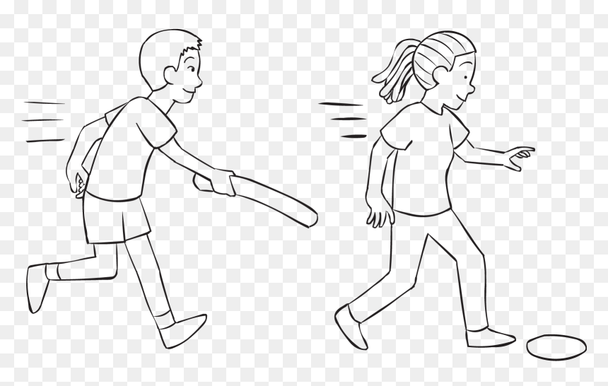 Man Chasing A Woman With A Boffer Playing A Fun Tag, HD Png Download - swat team png
