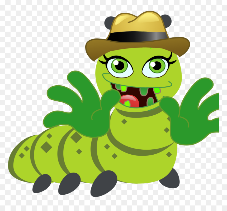 Green Caterpillar Clipart, HD Png Download - fruit emoji png