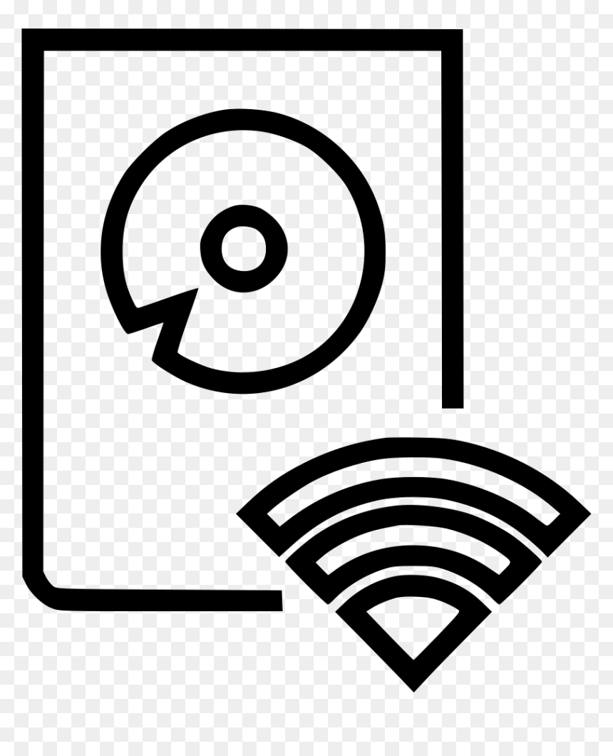 Hard Drive Hard Harddrive Wireless - Wireless Icon Png, Transparent Png - hard drive icon png