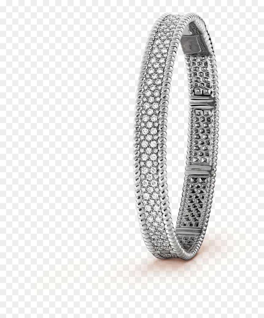 Perlée Diamonds Bracelet, Large Model - اساور فان كليف ذهب, HD Png Download - diamonds.png