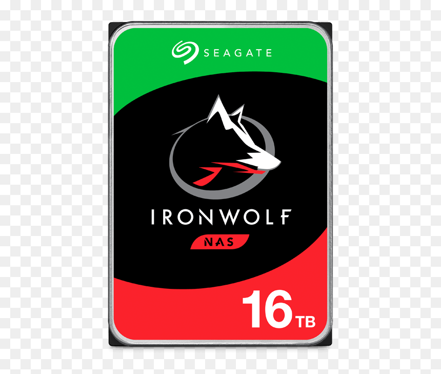 16tb Ironwolf St16000vn001, 7200 Rpm, Sata 6gb/s, 256mb - Seagate Ironwolf Nas 1tb, HD Png Download - seagate logo png