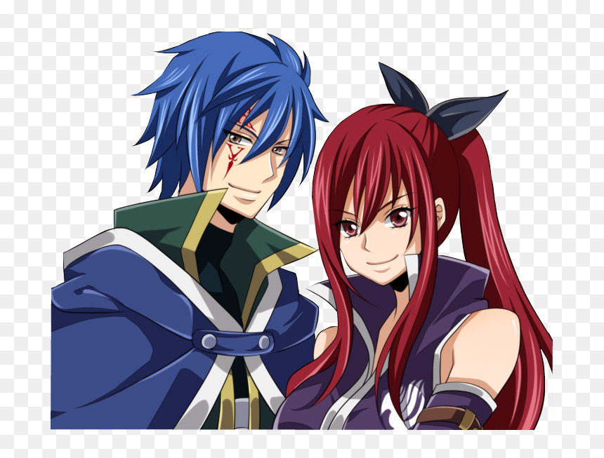 Fairy Tail Erza Et Jellal, HD Png Download - beaned png