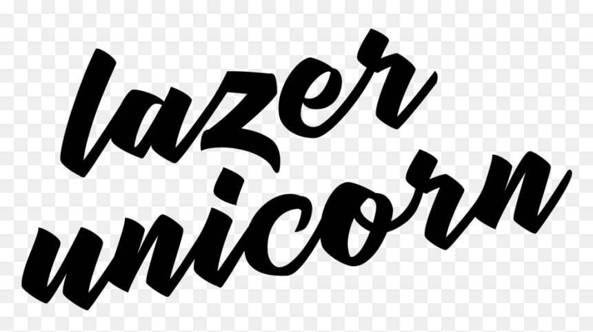 Lazerunicorn Logo-03 Copy - Calligraphy, HD Png Download - unicorn .png