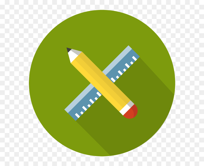 Icon Of Pencil And Ruler, HD Png Download - ruler icon png