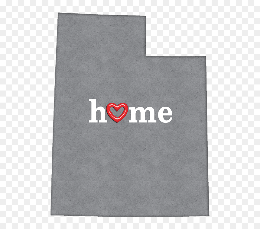 State Map Outline Kansas With Heart In Home, HD Png Download - utah outline png