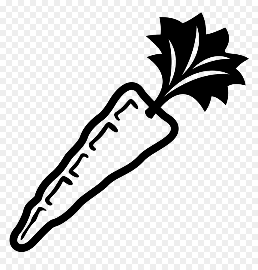 Emojione Bw 1f955 - Vegetable Icon Png Bw, Transparent Png - vegetable icon png