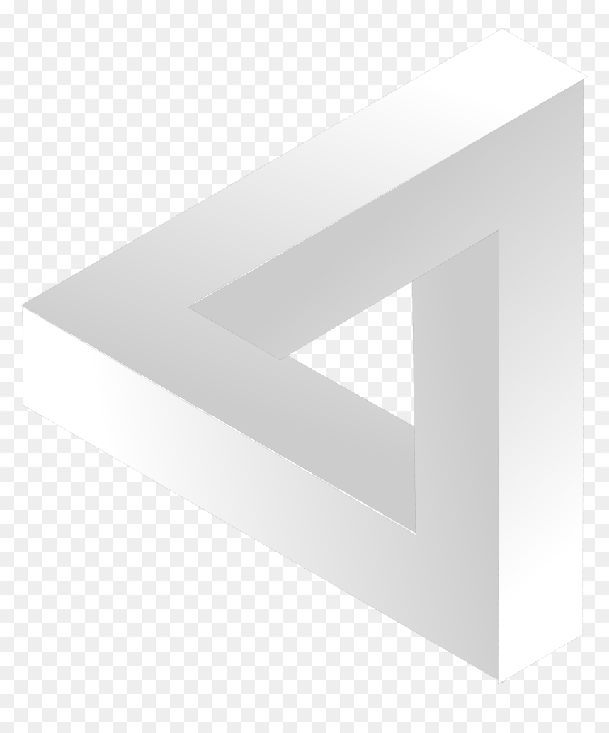 Penrose Triangle Clip Arts - Architecture, HD Png Download - 3d triangle png