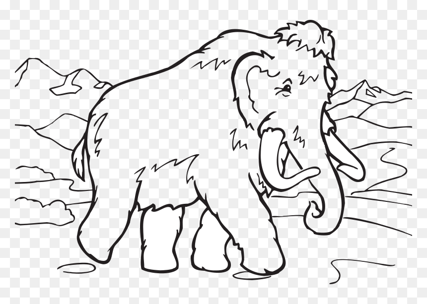 Coloring Book Mammoth Png Clip Arts - Coloring Png, Transparent Png - coloring book png
