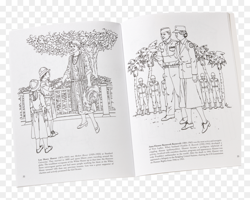 America"s First Ladies Coloring Book"
 Data Image Id="5943215620148 - Sketch, HD Png Download - coloring book png