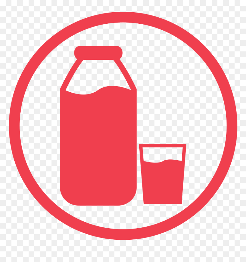 Milk Allergy Red Icon - Milk Allergy Png, Transparent Png - bottle icon png