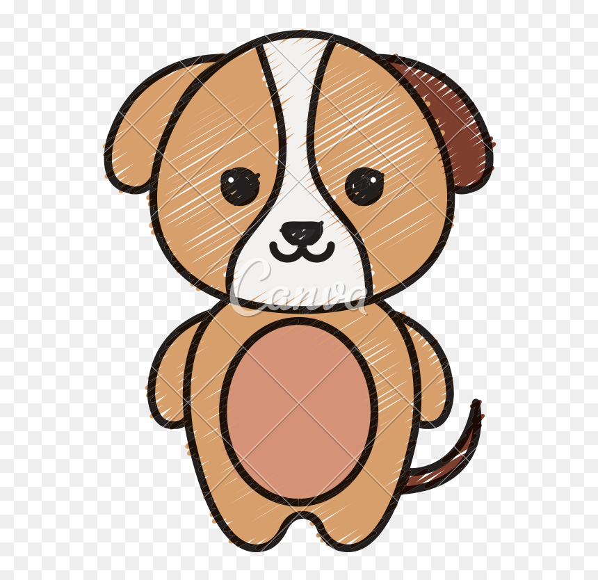 Clip Art Isolated Icons By Canva - Kawaii Köpek, HD Png Download - kawaii word png