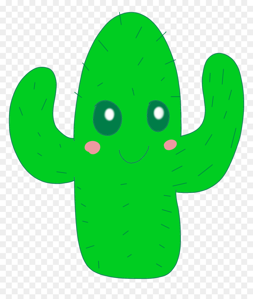 Kawaii Cactus, HD Png Download - kawaii word png