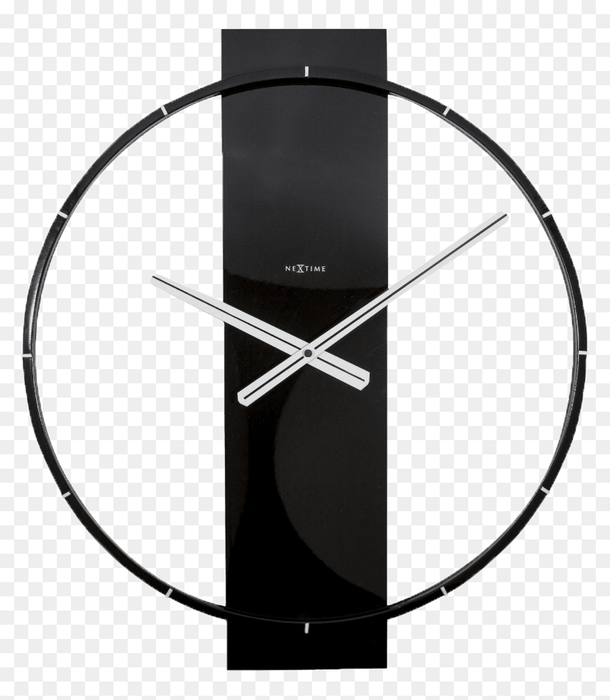 Wandklok Zwart, HD Png Download - wall clock png