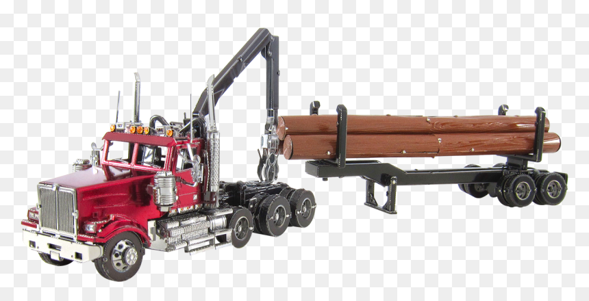 Western Star 4900 Log Truck & Trailer - Metal Earth Log Truck, HD Png Download - western star png