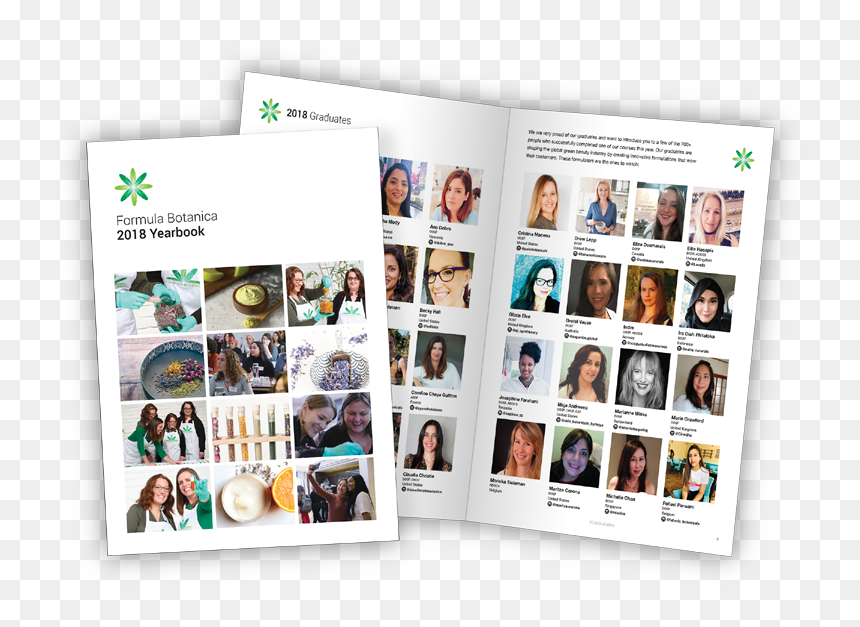 2018 Formula Botanica Yearbook Inside Pages - Paper, HD Png Download - yearbook png