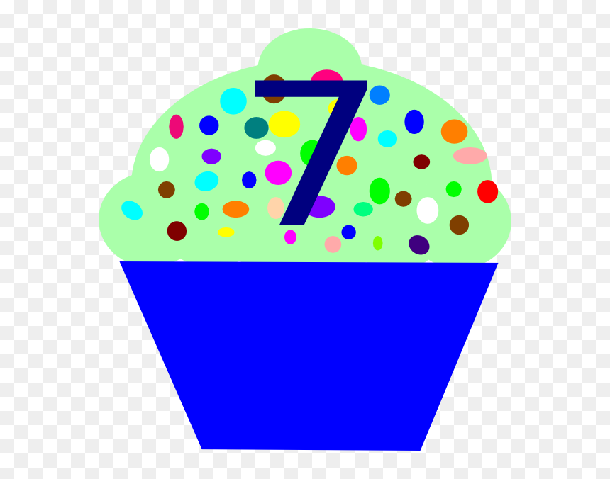 Cupcake 7 Svg Clip Arts - Birthday Design Clipart Cute, HD Png Download - 7.png