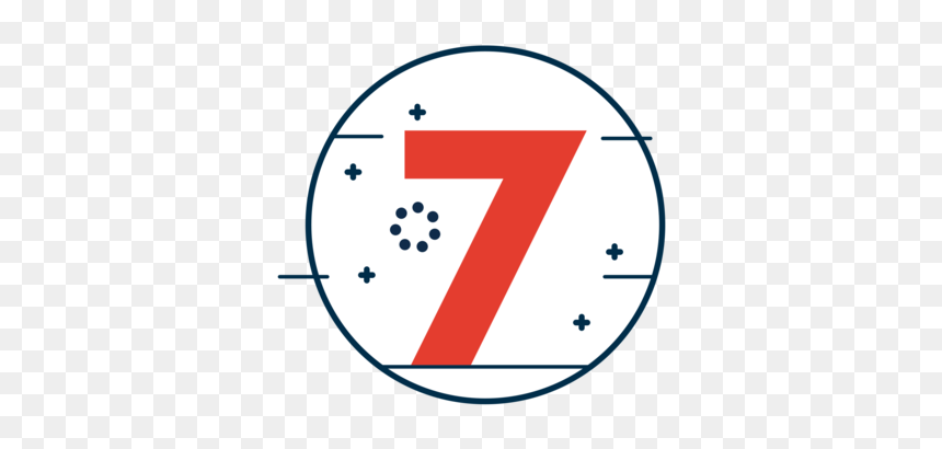 Numbers - 7 - Circle, HD Png Download - 7.png