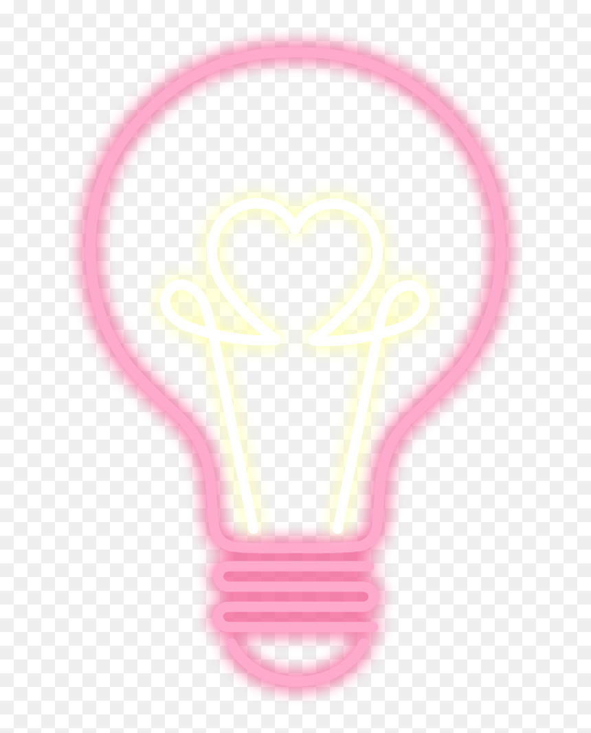 Neon Transparent Light Bulb Clipart , Png Download - Light Bulb Neon Png, Png Download - neon signs png