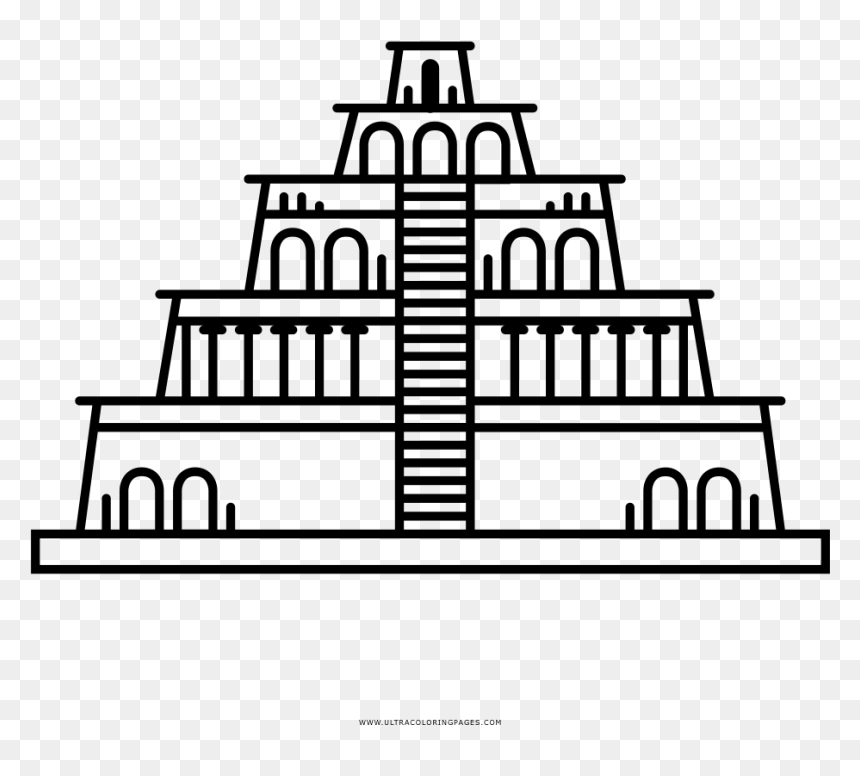 Chichen Itza Coloring Page - Illustration, HD Png Download - chichen itza png
