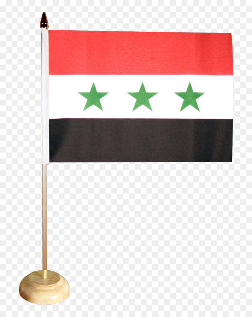 Iraq Without Writing 1963-1991 Table Flag - Syrian Flag, HD Png Download - iraq flag png