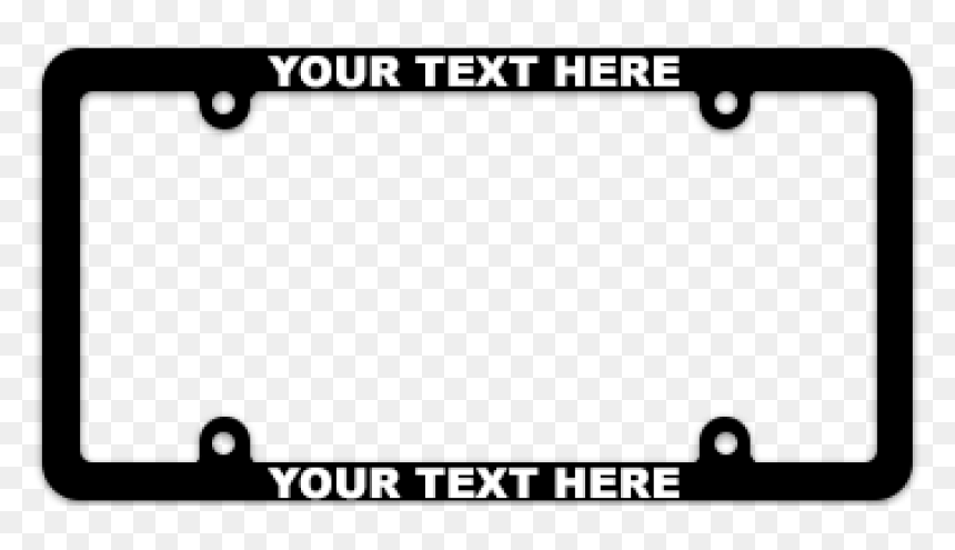 15818 Custom Blank Thin Black Plastic - Diario Extra, HD Png Download - blank license plate png