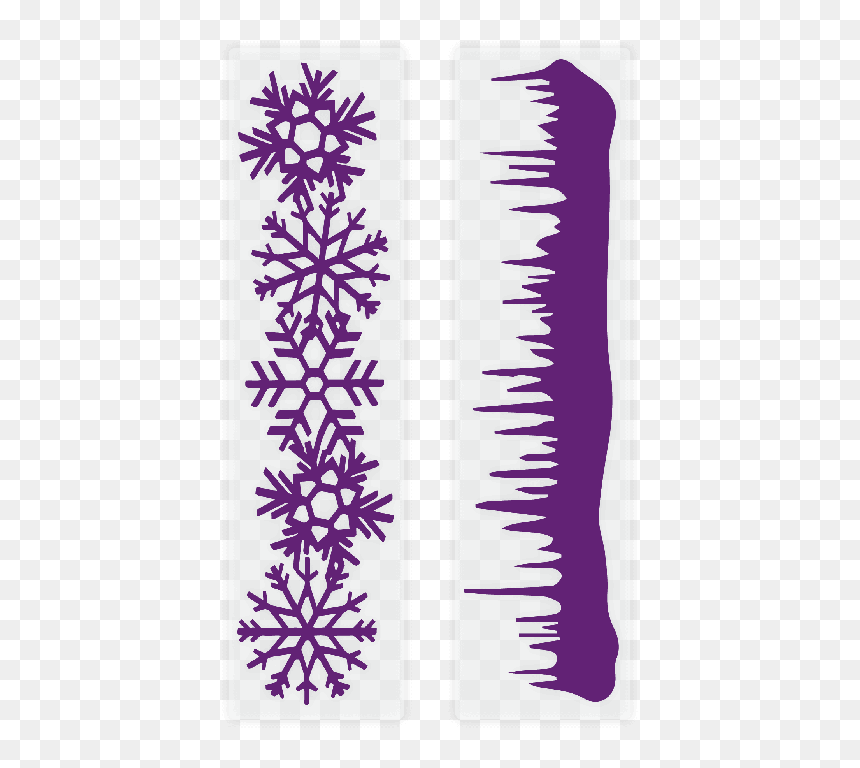 Papercraft Scrapbooking Pattern Themed Border Embossing - Snowflake Border, HD Png Download - kawaii border png