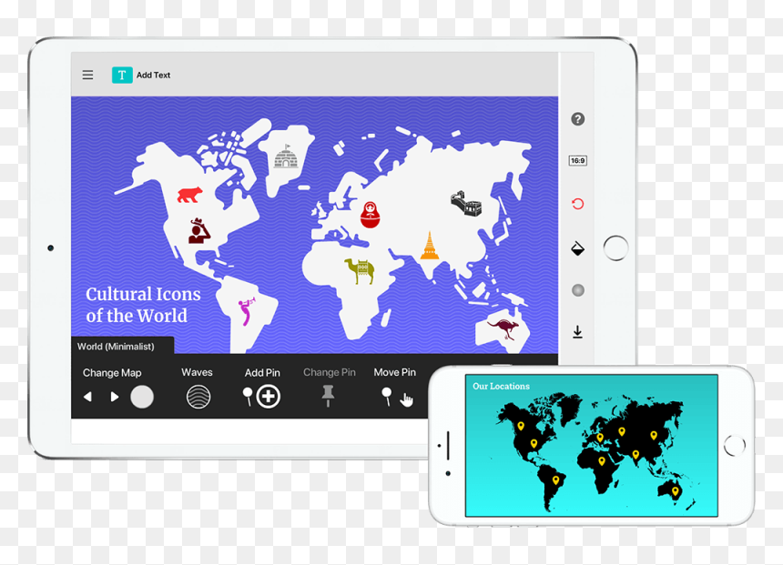 World Map, HD Png Download - iphone png icon