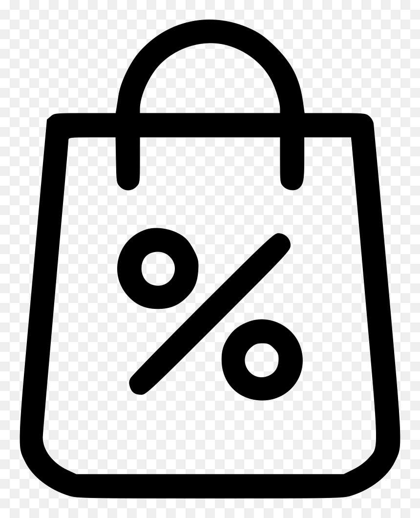 Shopping Bag Shop Discount Percent Sale Comments - Delivery Bag Icon Png, Transparent Png - bag icon png