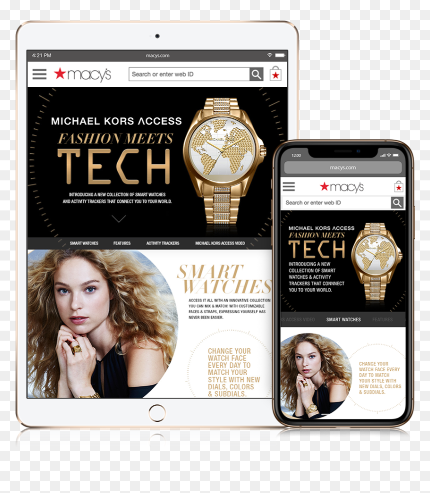 Smartphone, HD Png Download - michael kors png