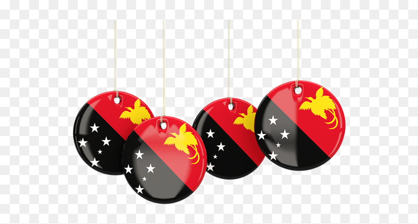 Four Round Labels - Papua New Guinea Flag, HD Png Download - four png