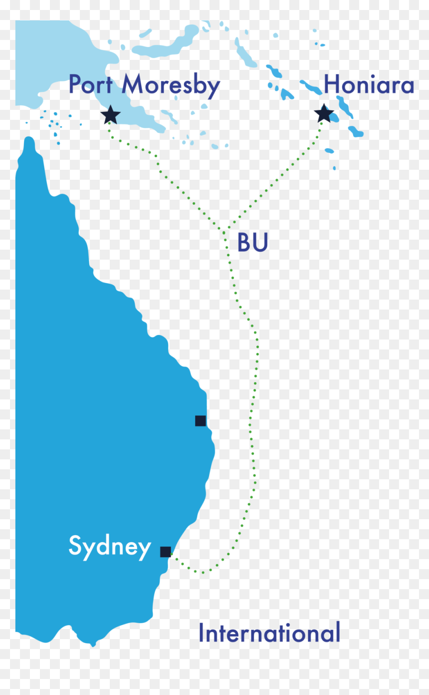 The Coral Sea Cable System Sydney Honiara 750px 1164 - Map, HD Png Download - sea coral png