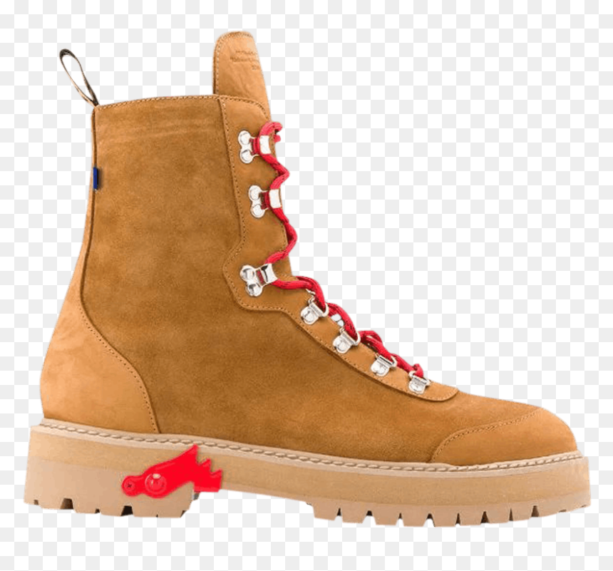 Off White Hiking Boots, HD Png Download - hiking boots png