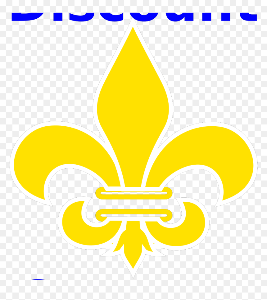 Fleur De Lis Gold With White Svg Clip Arts - Emblem, HD Png Download - white fleur de lis png