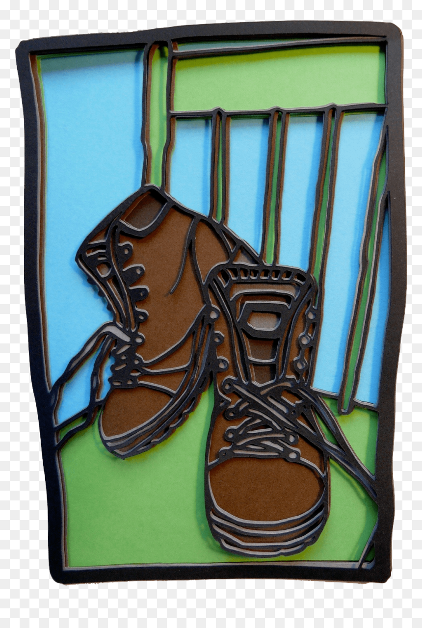 Hiking Boots Wip Paper-cutting - Sketch, HD Png Download - hiking boots png