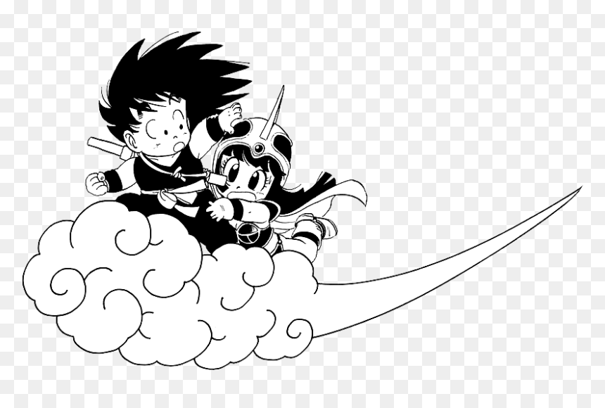 “goku And Chichi Plus Kintoun
” - Chi Chi E Goku Tatuagem, HD Png Download - chichi png