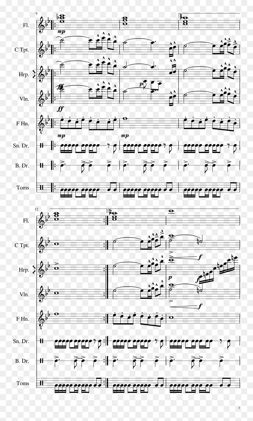 Clash Of Clans Builder Base Music Soundtrack 2017 [download - Sheet Music, HD Png Download - drumline png
