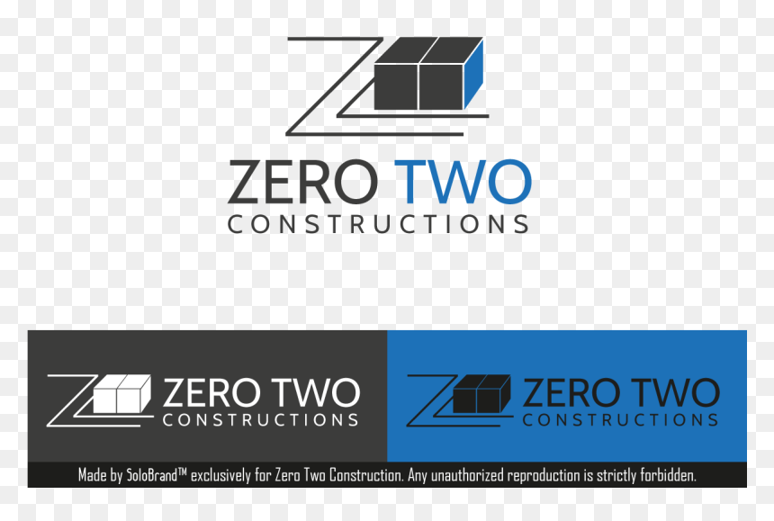 Construction Logo Design For Zero Two Constructions - Graphic Design, HD Png Download - rush logo png