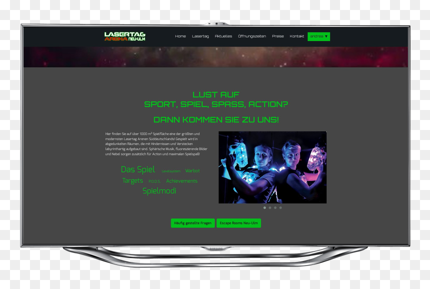 Led-backlit Lcd Display, HD Png Download - laser tag png