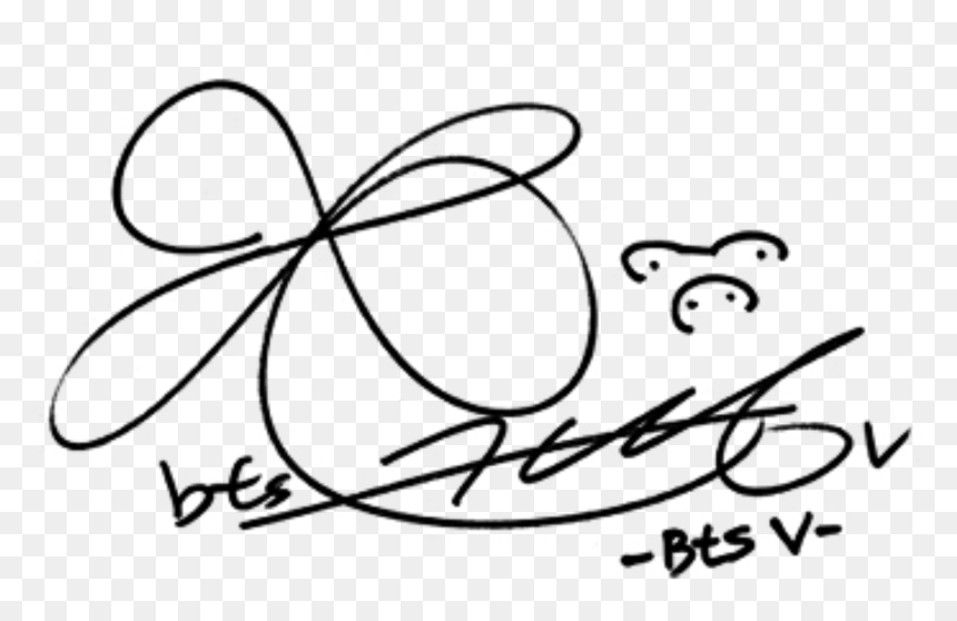 Taehyung Signature Png, Transparent Png - kim taehyung png