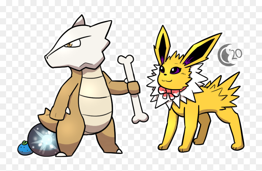 Marowak And Jolteon - Cartoon, HD Png Download - marowak png