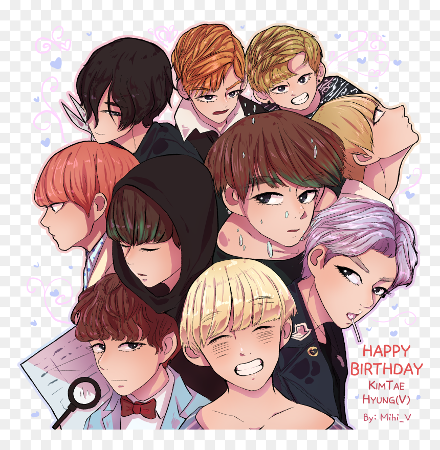 Happy Birthday, Kim Taehyung, My Angel - Kim Taehyung Fanart, HD Png Download - kim taehyung png