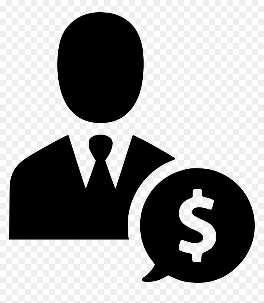 Businessman Dollar Earnings Salesman Usd - Advisory Icon Png, Transparent Png - salesman png