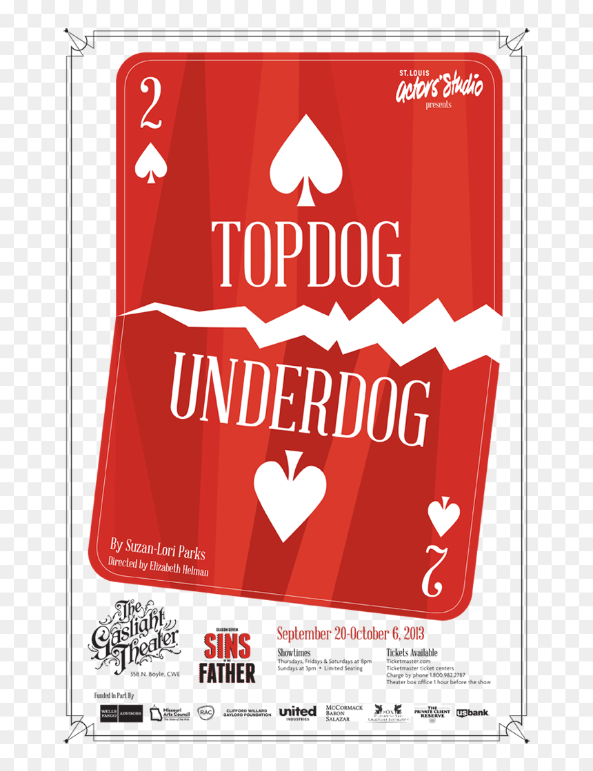 Top Dog Poster - Topdog Underdog Suzan Lori Parks, HD Png Download - ticketmaster png