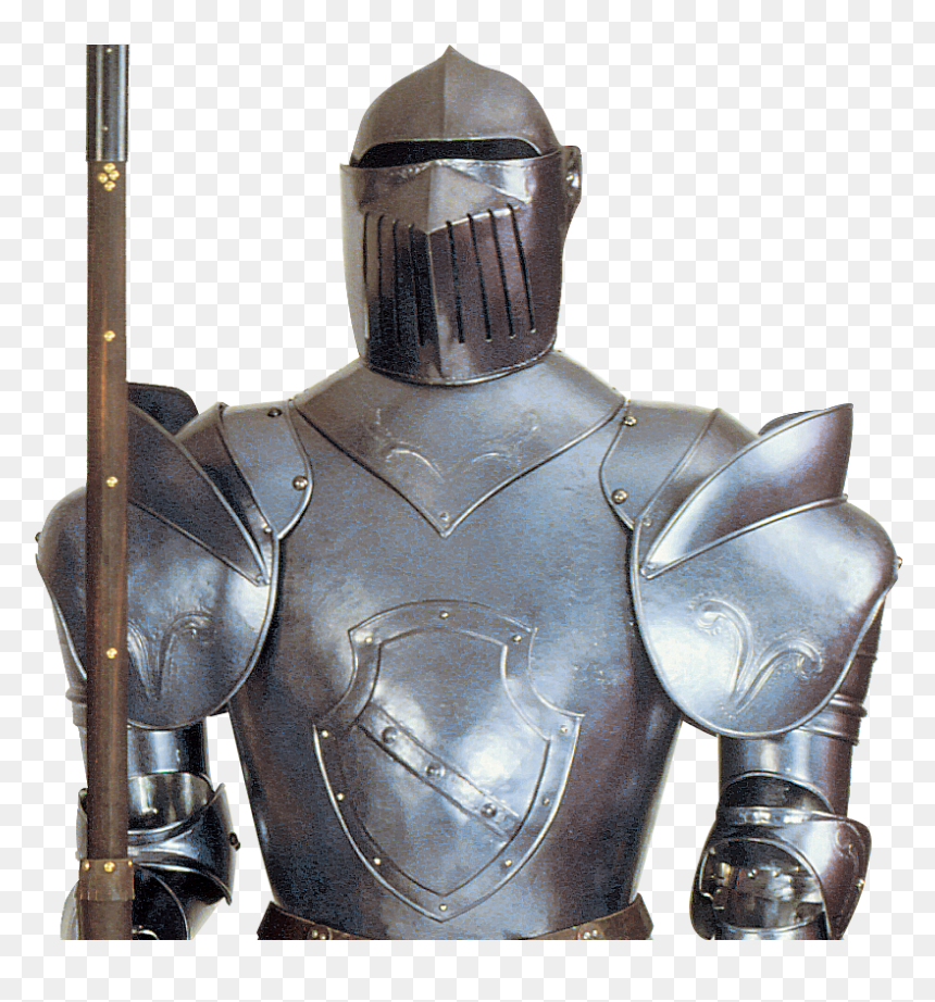 Vector Black And White Download Italian Knight W Halberd - Suit Of Armor Transparent, HD Png Download - halberd png