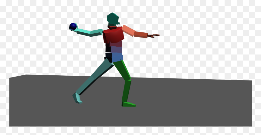 3d Render Of Camera Pan Around Character Throwing Ball - Cartoon, HD Png Download - throwing png