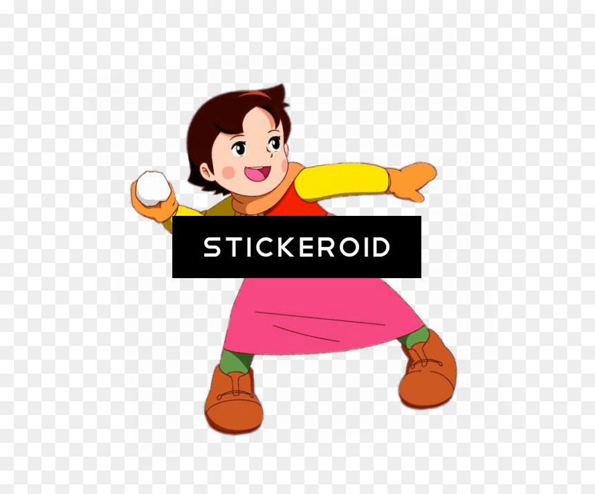 Heidi Throwing Snowball - Cartoon, HD Png Download - throwing png