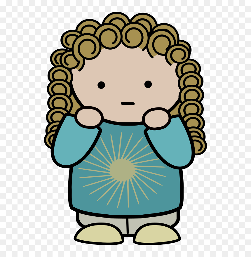 Oh Crap Pose - Kartun Anak Rambut Keriting, HD Png Download - crap png