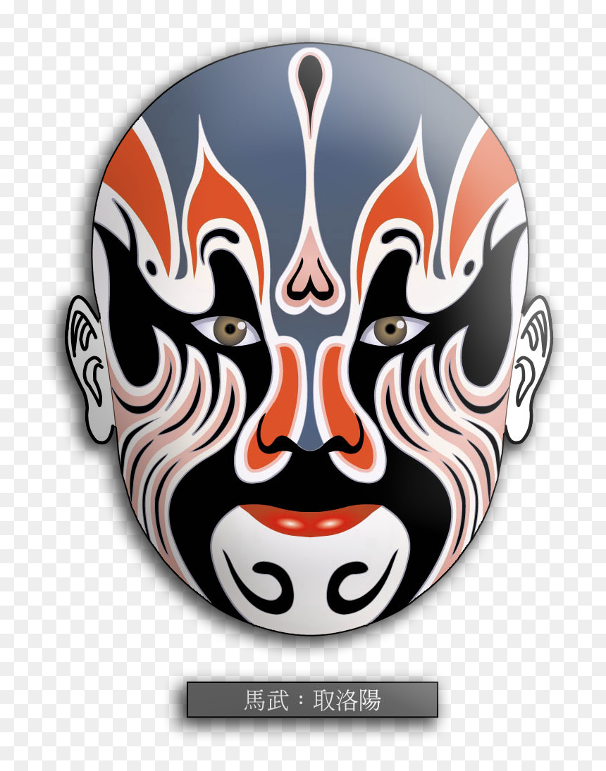 Beijing Opera Masks Quluoyang Mawu Mask - Beijing Opera Mask Png, Transparent Png - opera png