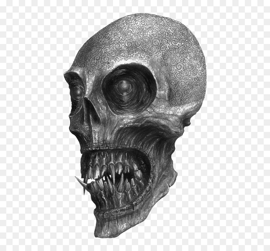 Fantasy Skull Drawing, HD Png Download - demon skull png