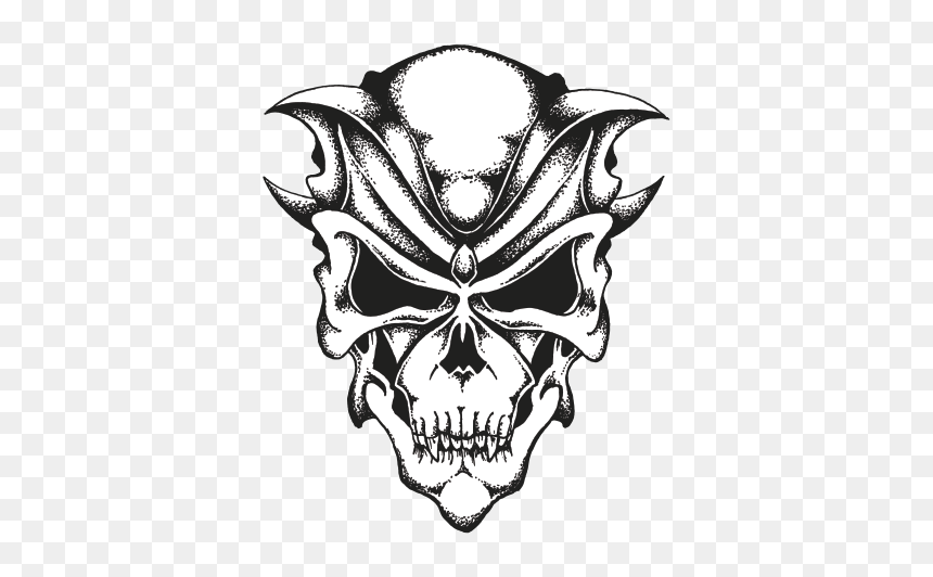 Demon Skull Sketch - Demon Sketch, HD Png Download - demon skull png